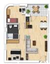 Wohnung 2 unverbindliche Illustration - 