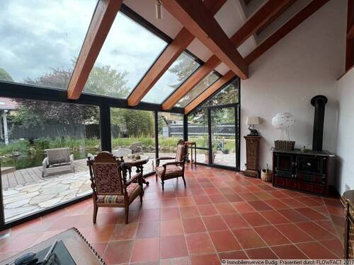 Kamin im Wintergarten - 