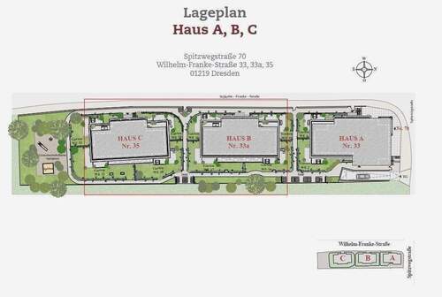 Lageplan der Häuser - 