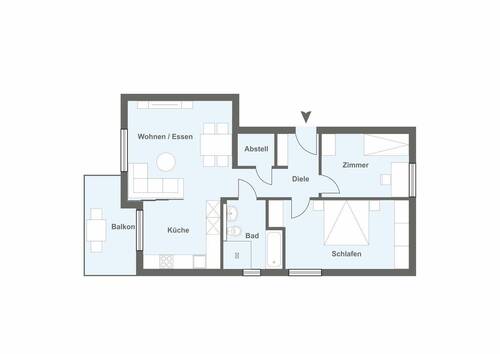 Whg. im OG. mit 80m² Wfl. - 
