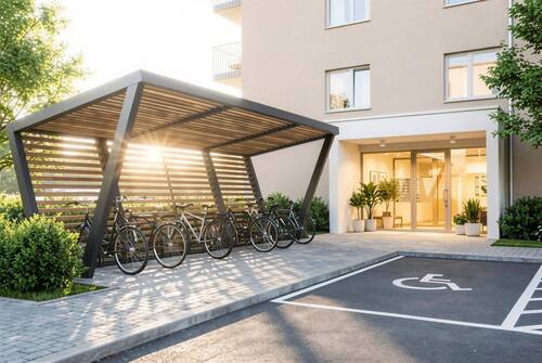 Eingang - Praktische Ein-Raum-Wohnung im Neubau mit Balkon (We 1)
