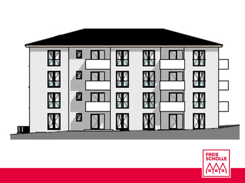 Ansicht Rückseite - 3 Zimmer Etagenwohnung zur Miete in Bielefeld