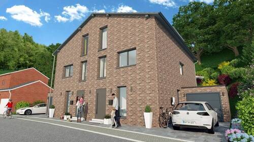 Front - Energieeffiziente DHH mit Platz für eine ganze Familie oder Mehrgenerationen nebeneinander