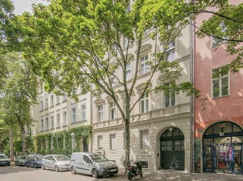 Hausansicht - vermietet: 56 qm Gewerbe mit Straßenzugang i.d. Manteuffel. Höhe P-L-Ufer (WE18)