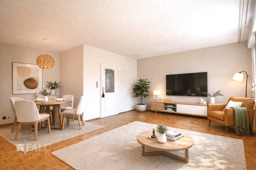 Wohnzimmer Virtuell eingerichtet - Reihenendhaus mit 140,00 m&sup2; in Glessen zum Kaufen