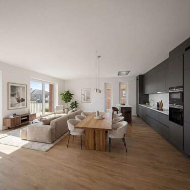 Wohn- und Esszimmer / KI-Staging
- 