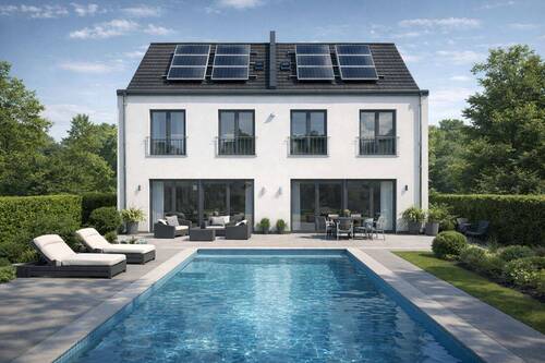 Außenansicht mit Pool - 