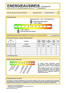 Skala Energieausweis Wohnteil - 