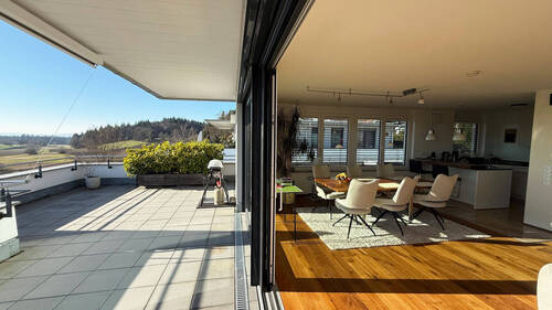 Ruhe. Aussicht. Exklusivität. - Exklusives Penthouse mit Alpenblick - Ihr luxuriöses Zuhause in der Nähe von Meersburg