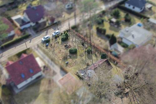 Luftbild Grundstück von hinten - Grundstück zum Kaufen in Petershagen/Eggersdorf