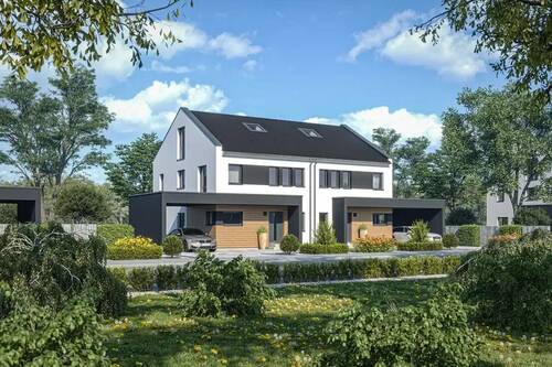 Hausansicht - Baupartner gesucht - DHH in sonniger und unverbaubarer Lage