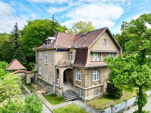 Hausansicht - *Rarität am Elbhang! Eine der letzten unsanierten denkmalgeschützten Villen in ruhiger und grüner Bestlage von Dresden-Loschwitz*