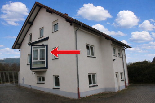 2 Giebelseite mit Blick zum Erkerzimmer - Büro zur Miete in Kusel