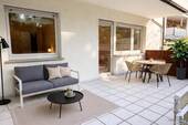 Terrasse - KI visualisiert - Wohnung links - Sofort bezugsfreie 2 ZETW im gepflegten Mehrfamilienhaus