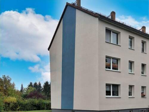 Ansicht Giebelseite - Etagenwohnung mit 62,00 m&sup2; in Krostitz zum Kaufen