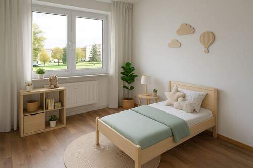 Kinderzimmer (Einrichtung visualisiert) - Etagenwohnung mit 85,00 m&sup2; in Großengottern zur Miete