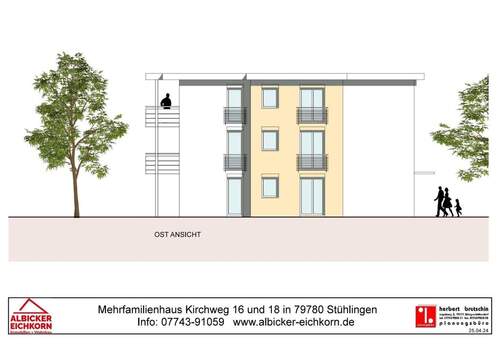 Ost Ansicht - Etagenwohnung mit 85,00 m&sup2; in Stühlingen zum Kaufen