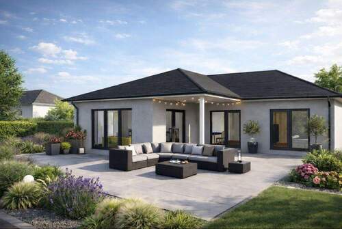 Lageplan - Schkopau OT Hohenweiden: Bungalow-Neubau auf 1382 qm Grundstück