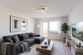 Wohnzimmer- (Einrichtung visualisiert) - 3 Zimmer Etagenwohnung zur Miete in Chemnitz