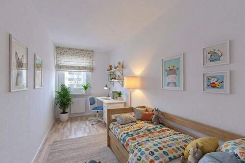 Kinderzimmer- (Einrichtung visualisiert) - Etagenwohnung mit 56,80 m&sup2; in Chemnitz zur Miete