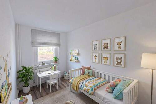 Kinderzimmer - (Einrichtung visualisiert) - Etagenwohnung mit 68,40 m&sup2; in Chemnitz zur Miete