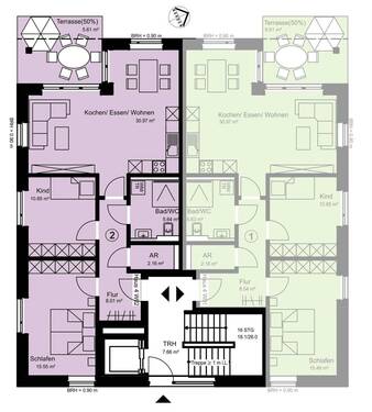 Grundriss Wohnung 2 