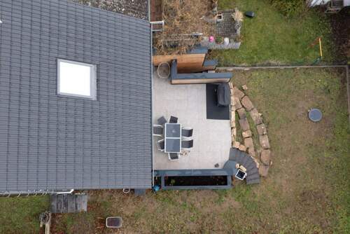 Luftbild Terasse - 6 Zimmer Doppelhaushälfte in Roßtal