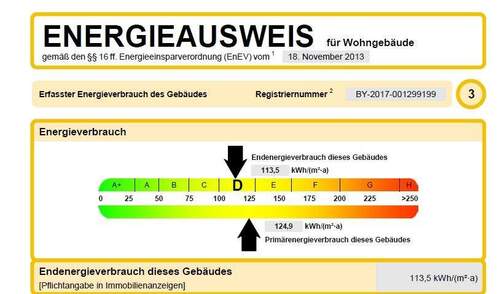 Ausschnitt Energieausweis - 