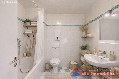 Bad mit KI möbliert - 
