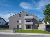 Außenansicht Straßenseite - KfW-40-QNG Neubau 