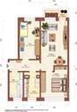 Grundriss Möblierungsvorschlag - 3 Zimmer Etagenwohnung zur Miete in Löbau