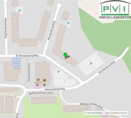 Umgebungskarte 1 - 3 Zimmer Etagenwohnung in Annaberg-Buchholz