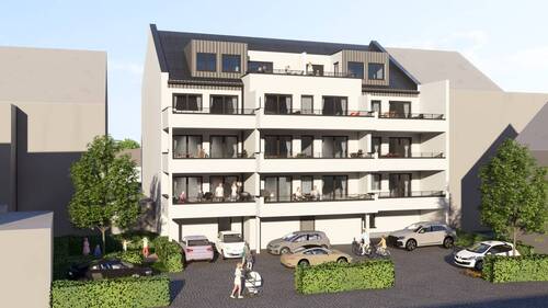 Visualisierung Rückseite - 3 Zimmer Etagenwohnung in Ahlen