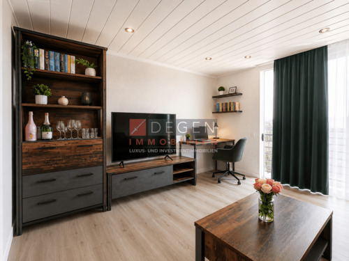 1.OG links - Wohnzimmer mit Balkon - Mehrfamilienhaus, Wohnhaus in Herdecke zum Kaufen