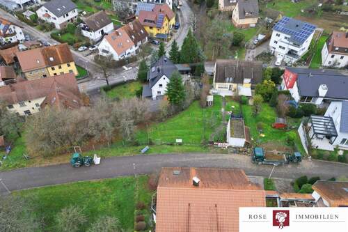 Drohnenansicht Süd - Grundstück in Erdmannhausen zum Kaufen