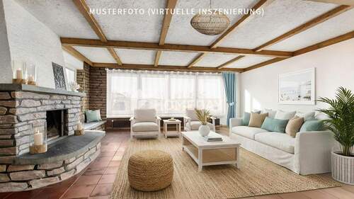 Wohnzimmer 2-Musterfoto (virtuelle Inszenierung)7 - 6 Zimmer Mehrfamilienhaus, Wohnhaus zum Kaufen in Warstein