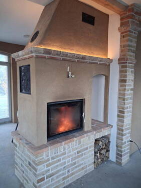 Kamin als Raumteiler - 