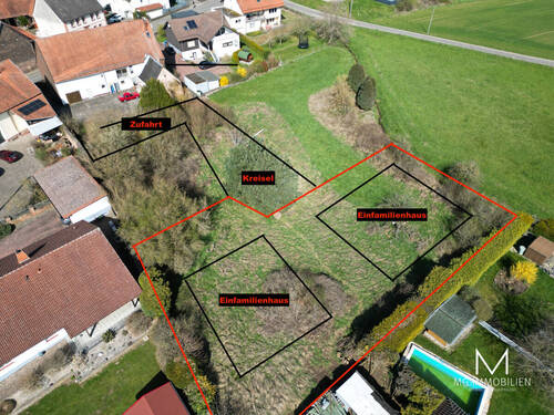 Drohnenaufnahme - Grundstück in Hütschenhausen / Spesbach zum Kaufen