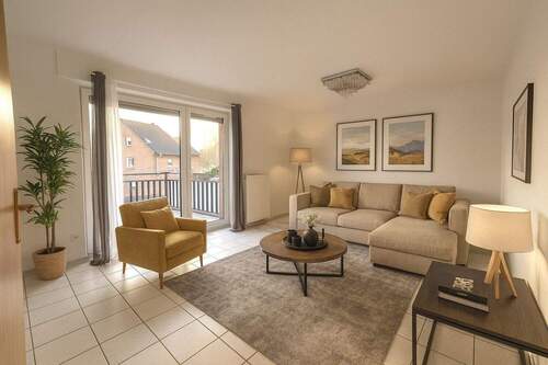 Wohnzimmer - 3-Zimmer-Wohnung mit Südbalkon in ruhiger Wohnlage