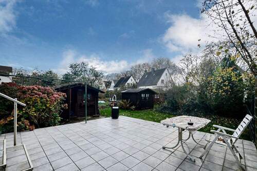 Garten des Hauses mit Süd-West-Ausrichtung - Doppelhaushälfte mit 112,00 m&sup2; in Bochum zum Kaufen