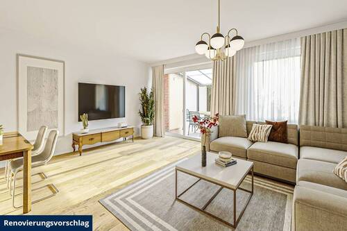 Renovierungsvorschlag Wohnzimmer - 4 Zimmer Reihenmittelhaus in Langenfeld