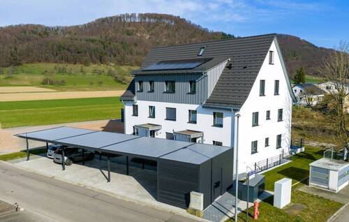 Luftaufnahme Haus 4 - 3 Zimmer Etagenwohnung in Küssaberg