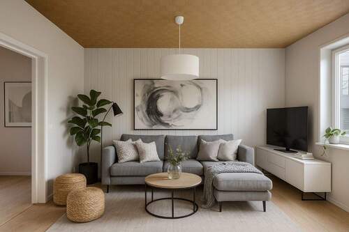 Wohnzimmer Beispiel - Doppelhaushälfte mit 77,70 m&sup2; in herten zum Kaufen