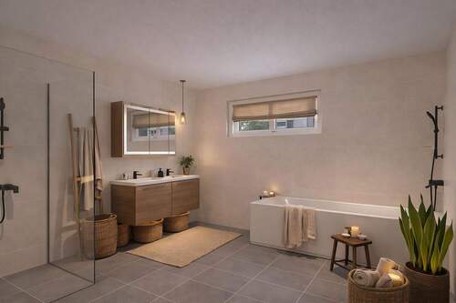 Badezimmer - Einfamilienhaus mit 159,40 m&sup2; in Brunnthal zum Kaufen