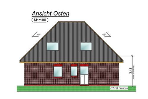 Ansicht Osten - Einfamilienhaus mit 103,00 m² in Norden zum Kaufen