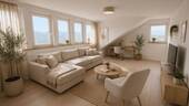 Wohnzimmer - Stilvoll wohnen in Bad Nauheim-Steinfurth - Moderne 3-Zimmer-DG-Wohnung mit Wohlfühlcharakter