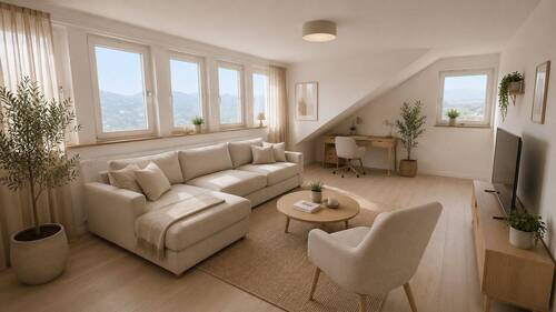 Wohnzimmer - Stilvoll wohnen in Bad Nauheim-Steinfurth - Moderne 3-Zimmer-DG-Wohnung mit Wohlfühlcharakter