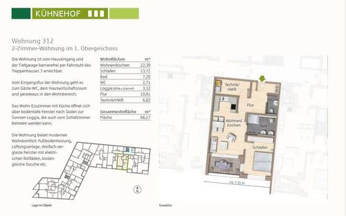 Wohnung mit Balkon - 