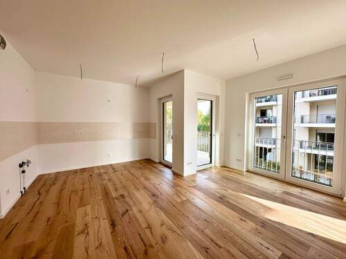 Wohnzimmer und Küche - Etagenwohnung mit 84,80 m² in Dresden zur Miete
