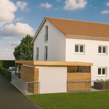 mögliche Gartengestaltung Rückansicht - 